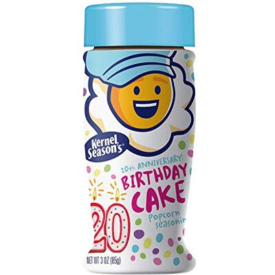 JM Posner Kernel Season's Birthday Cake Flavoured Popcorn Seasoning Party Popcorn Topping (85g) Pack of 1 JM Posner Kernel Season's Birthday Cake Flavoured Popcorn Seasoning Party Popcorn Topping (85g) Pack of 1