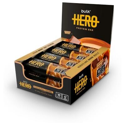 Bulk Hero Protein Bar, Chocolate Caramel, 12 Bars Bulk Hero Protein Bar, Chocolate Caramel, 12 Bars