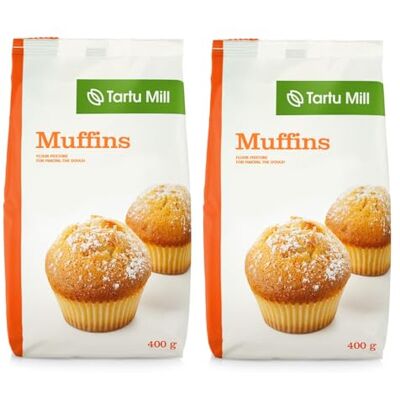 Tartu Mill Muffin Batter Instant Mix 2 x 400g (800g Total) Just Add Water & Oil Light & Fluffy Muffins Easy Baking Mix Tartu Mill Muffin Batter Instant Mix 2 x 400g (800g Total) Just Add Water & Oil Light & Fluffy Muffins Easy Baking Mix