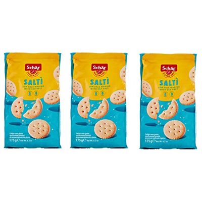 Schär Gluten Free Saltì Lightly Salted Snack Crackers 175g Gluten-Free Product Savory Biscuits Schär Gluten Free Saltì Lightly Salted Snack Crackers 175g Gluten-Free Product Savory Biscuits