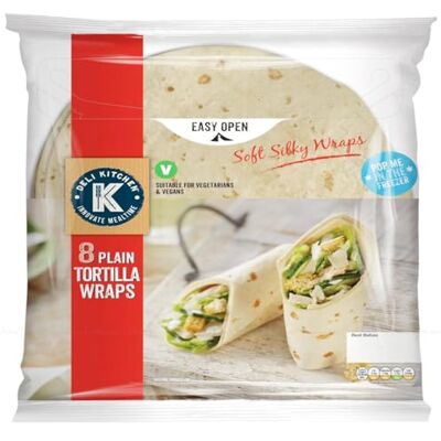 ESSENTIAL PRODUCTS Deli Kitchen Plain Tortilla Wrap Flat Bread Soft Silky 3x8 Pcs Vegan Pack 3x496g Soft and Silky Tortilla Wraps Made with Extra Virgin Olive Oil Sold by ESSENTIAL PRODUCTS Deli Kitchen Plain Tortilla Wrap Flat Bread Soft Silky 3x8 Pcs Vegan Pack 3x496g Soft and Silky Tortilla Wraps Made with Extra Virgin Olive Oil Sold by