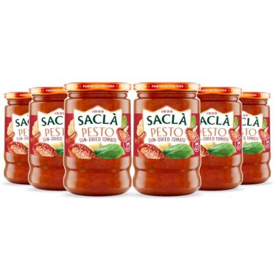 Sacla Sun-Dried Tomato Pesto with Basil, 190g (Pack of 6) (Package May Vary) Sacla Sun-Dried Tomato Pesto with Basil, 190g (Pack of 6) (Package May Vary)