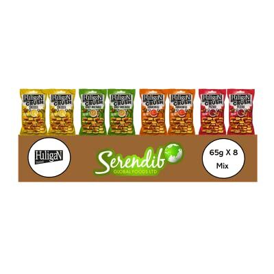 Huligan Pretzel pieces 65g Assorted Pack of 8 ( Cheese, Pizza, Honey Mustard, Sriracha Chilli Sauce) Huligan Pretzel pieces 65g Assorted Pack of 8 ( Cheese, Pizza, Honey Mustard, Sriracha Chilli Sauce)