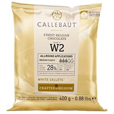 Callebaut White W2 Chocolate - 28% Cacao, 400g Callebaut White W2 Chocolate - 28% Cacao, 400g