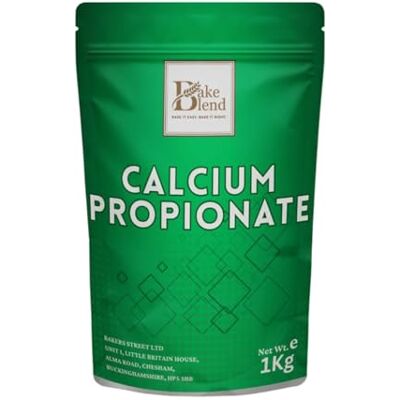 BAKE BLEND Calcium Propionate 1kg By Food-Grade Preservative for Baking, Mould Inhibitor for Bread, Cakes, Pastries & Doughs, Extends Freshness, Gluten-Free (NP) BAKE BLEND Calcium Propionate 1kg By Food-Grade Preservative for Baking, Mould Inhibitor for Bread, Cakes, Pastries & Doughs, Extends Freshness, Gluten-Free (NP)