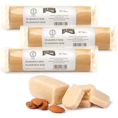 Elisha Original White Marzipan Bar Multipack of 3 Kosher Snack Pack Almond-Filled Marzipan Bars Mouldable Sugary Snack for Kids and Adults Made in Belgium Marzipan Roll for Confections (40G) Elisha Original White Marzipan Bar Multipack of 3 Kosher Snack Pack Almond-Filled Marzipan Bars Mouldable Sugary Snack for Kids and Adults Made in Belgium Marzipan Roll for Confections (40G)