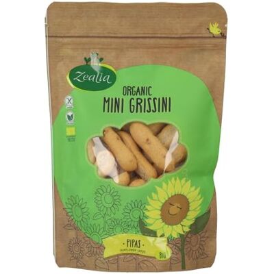 ZEALIA Gluten-free mini breadsticks with organic sunflower seeds 75 g ZEALIA Gluten-free mini breadsticks with organic sunflower seeds 75 g