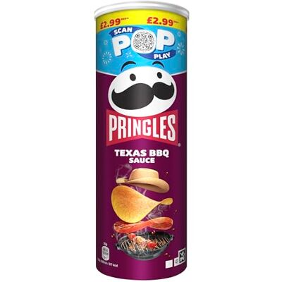 Pringles Texas BBQ Sauce Flavoured Potato Crisps, 165g, Pack of 6 Pringles Texas BBQ Sauce Flavoured Potato Crisps, 165g, Pack of 6