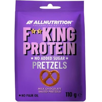 ALLNUTRITION Fitking Protein Pretzels, Milk Chocolate Salted 110g ALLNUTRITION Fitking Protein Pretzels, Milk Chocolate Salted 110g