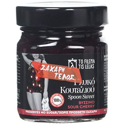To Filema Tis Lelas Sour Cherry Spoon Sweet 2 x 240g – Handmade Greek Fruit Preserve, No Added Sugar, Vegan & Gluten Free, Traditional Artisan Dessert Topping To Filema Tis Lelas Sour Cherry Spoon Sweet 2 x 240g – Handmade Greek Fruit Preserve, No Added Sugar, Vegan & Gluten Free, Traditional Artisan Dessert Topping