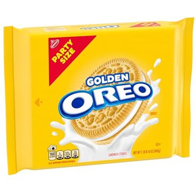 Oreo Golden Sandwich Cookies, Party Size, 1 LB 8.16 oz Certified Kosher Oreo Golden Sandwich Cookies, Party Size, 1 LB 8.16 oz Certified Kosher