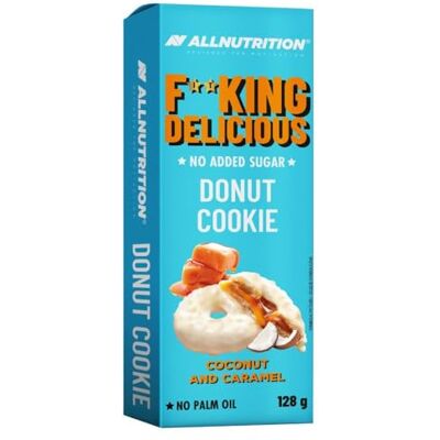ALLNUTRITION Fitking Delicious Donut Cookie, Coconut and Caramel 128g ALLNUTRITION Fitking Delicious Donut Cookie, Coconut and Caramel 128g