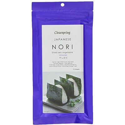 Clearspring (2 Pack) Japanese Nori Dried Sea Vegetable Untoasted 10 Sheets 25g 2 Pack Bundle Clearspring (2 Pack) Japanese Nori Dried Sea Vegetable Untoasted 10 Sheets 25g 2 Pack Bundle