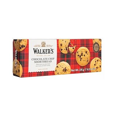 Walkers Walker's Shortbread Chocolate Chip, Traditional Pure Butter Scottish Recipe, 175g (Pack of 12) Walkers Walker's Shortbread Chocolate Chip, Traditional Pure Butter Scottish Recipe, 175g (Pack of 12)