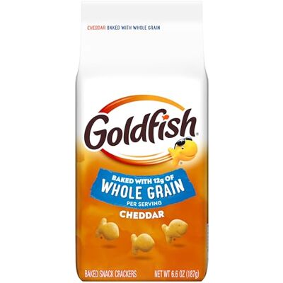 Goldfish Pepperidge Farm Cheddar Crackers, Baked with Whole Grain, 6.6 oz. Bag Goldfish Pepperidge Farm Cheddar Crackers, Baked with Whole Grain, 6.6 oz. Bag