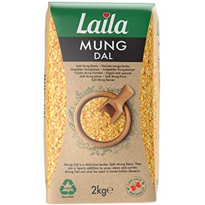 LAILA Mung Dal 2 kg (Case of 6) LAILA Mung Dal 2 kg (Case of 6)