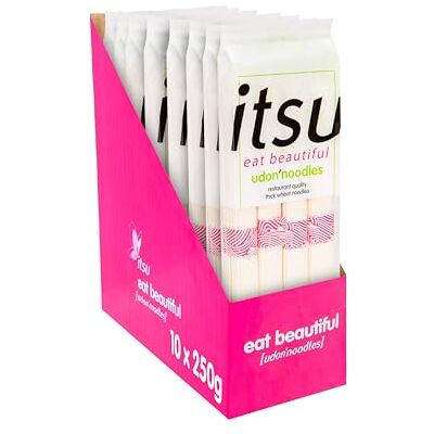 Itsu Udon Noodles 250g Restaurant Quality Vegan Ideal for Soups & Stir-Fries Pack of 10 Itsu Udon Noodles 250g Restaurant Quality Vegan Ideal for Soups & Stir-Fries Pack of 10