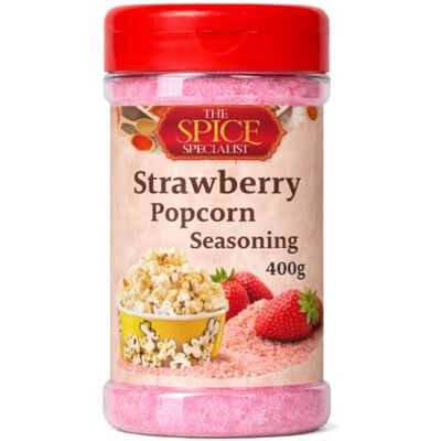 The Spice Specialist Strawberry Popcorn Seasoning 400g – Sweet Gourmet Flavouring – Perfect for Popcorn, Coffee, Desserts & Baking – by The Spice Specialist Strawberry Popcorn Seasoning 400g – Sweet Gourmet Flavouring – Perfect for Popcorn, Coffee, Desserts & Baking – by