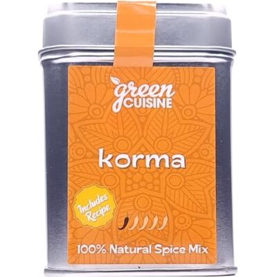 Green Cuisine Korma Mix by 65g Easy 100% Natural Korma Mix for the Novice or Experienced Cook Green Cuisine Korma Mix by 65g Easy 100% Natural Korma Mix for the Novice or Experienced Cook