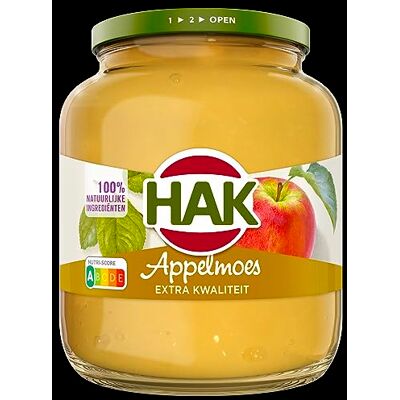 HAK Appelmoes Extra Kwaliteit Apple Sauce 700g HAK Appelmoes Extra Kwaliteit Apple Sauce 700g