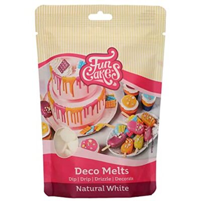 FunCakes Deco Melts Natural White No E171, AZO Free, 250 g Dive, drip, dip and decorate! Melt in the microwave and into any mould pouring FunCakes Deco Melts Natural White No E171, AZO Free, 250 g Dive, drip, dip and decorate! Melt in the microwave and into any mould pouring