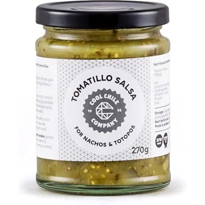 Cool Chile Co Salsa Verde Tomatillo Salsa Dip – 260 g – Vegetarian & Gluten-Free Cool Chile Co Salsa Verde Tomatillo Salsa Dip – 260 g – Vegetarian & Gluten-Free