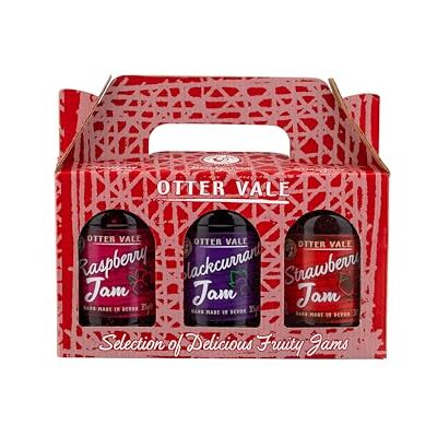 Otter Vale Jam Gift Pack, three great marmalades each with a generous splash of booze, hand-made in Devon, gluten-free, 945g in glass jars x 3 Otter Vale Jam Gift Pack, three great marmalades each with a generous splash of booze, hand-made in Devon, gluten-free, 945g in glass jars x 3