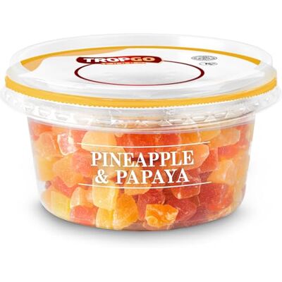 Tropgo Pineapple & Papaya 200g Diced Fruit Snacks in Resealable and Recyclable Tub Non-GMO, Fat-Free, Additives Free Healthy Snacks for Kids and Adults Tropgo Pineapple & Papaya 200g Diced Fruit Snacks in Resealable and Recyclable Tub Non-GMO, Fat-Free, Additives Free Healthy Snacks for Kids and Adults
