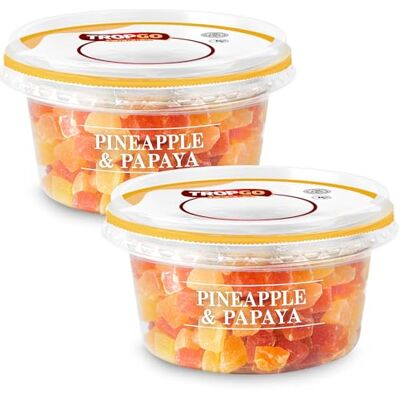 Tropgo Pineapple & Papaya 200g Pack of 2 Diced Fruit Snacks in Resealable and Recyclable Tub Non-GMO, Fat-Free, Additives Free Healthy Snacks for Kids and Adults Tropgo Pineapple & Papaya 200g Pack of 2 Diced Fruit Snacks in Resealable and Recyclable Tub Non-GMO, Fat-Free, Additives Free Healthy Snacks for Kids and Adults