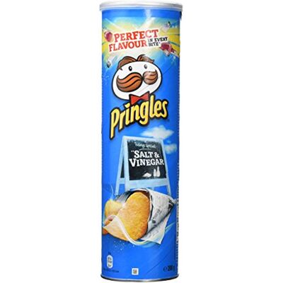 Pringles Salt and Vinegar Potato Crisps, 200 g, (Pack of 6) Pringles Salt and Vinegar Potato Crisps, 200 g, (Pack of 6)