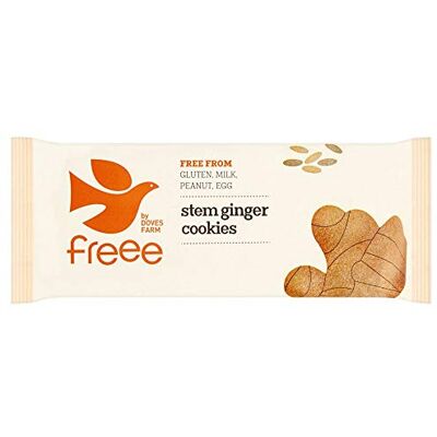 Doves Farm Organic Gluten Free Stem Ginger Cookies 150 g (Pack of 12) Doves Farm Organic Gluten Free Stem Ginger Cookies 150 g (Pack of 12)