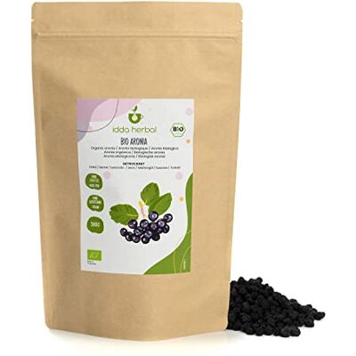 IDDA Herbal Organic Aronia Berries 500g 1.1 lb, Unsweetened Dried Aronia Berries, Fruit Snack IDDA Herbal Organic Aronia Berries 500g 1.1 lb, Unsweetened Dried Aronia Berries, Fruit Snack
