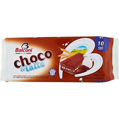 Balconi 3 x Choco Latte con Cream Stracciatella Cake Snacks with Stracciatella Cream (10 x 30 g) 300 g Balconi 3 x Choco Latte con Cream Stracciatella Cake Snacks with Stracciatella Cream (10 x 30 g) 300 g