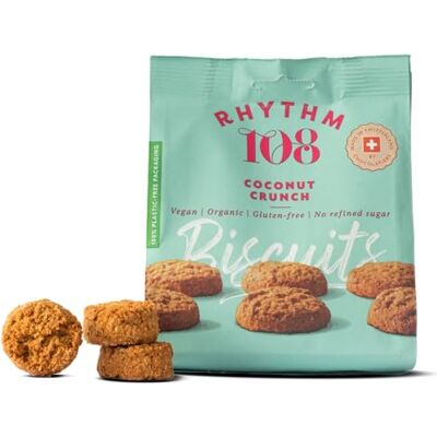 Rhythm 108 Swiss Biscuits Coconut Cookie Share Bag 135g (Pack of 8) Rhythm 108 Swiss Biscuits Coconut Cookie Share Bag 135g (Pack of 8)