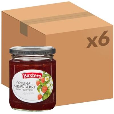 Baxters Original Strawberry Extra Fruity Jam, 290 g (6-Pack) Delicious Fruity Spread, Vegan, Versatile for Toast, Yoghurt & More Baxters Original Strawberry Extra Fruity Jam, 290 g (6-Pack) Delicious Fruity Spread, Vegan, Versatile for Toast, Yoghurt & More