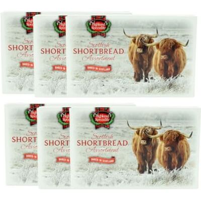 FabFinds Highland Speciality Scottish Shortbread Cow Assortment 200g Traditional Butter Biscuits in Cow-Shaped Design Rich Buttery Taste Perfect for Tea or Gifting Assorted Pack Sizes (Pack of 6) FabFinds Highland Speciality Scottish Shortbread Cow Assortment 200g Traditional Butter Biscuits in Cow-Shaped Design Rich Buttery Taste Perfect for Tea or Gifting Assorted Pack Sizes (Pack of 6)