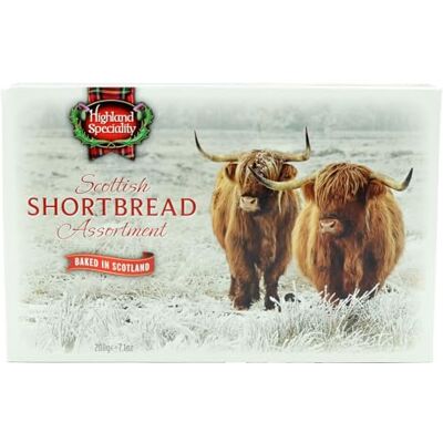 SKYTE Highland Speciality Scottish Shortbread Cow Assortment, Traditional Christmas Biscuit Gift, 200g SKYTE Highland Speciality Scottish Shortbread Cow Assortment, Traditional Christmas Biscuit Gift, 200g