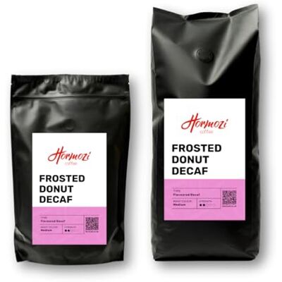 Hormozi Coffee Freshly Roasted Frosted Donut Flavoured Decaf Coffee Beans 250g Medium Roast Hormozi Coffee Freshly Roasted Frosted Donut Flavoured Decaf Coffee Beans 250g Medium Roast