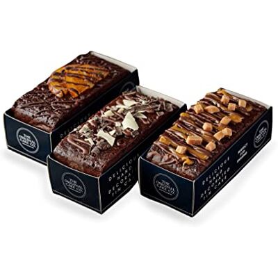 The Original Cake Company Luxury Chocolate Cakes Handmade Chocolate Truffle Cake Triple Chocolate, Belgian Chocolate Orange, Salted Caramel – 3 x 350g The Original Cake Company Luxury Chocolate Cakes Handmade Chocolate Truffle Cake Triple Chocolate, Belgian Chocolate Orange, Salted Caramel – 3 x 350g