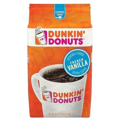 Dunkin' Donuts Dunkin Donuts French Vanilla Flavoured Ground Coffee 566g Dunkin' Donuts Dunkin Donuts French Vanilla Flavoured Ground Coffee 566g