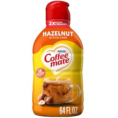 Coffee Mate Hazelnut Flavored Coffee Creamer Non-Dairy Gluten-Free, 64 FL OZ (1.89L) Coffee Mate Hazelnut Flavored Coffee Creamer Non-Dairy Gluten-Free, 64 FL OZ (1.89L)