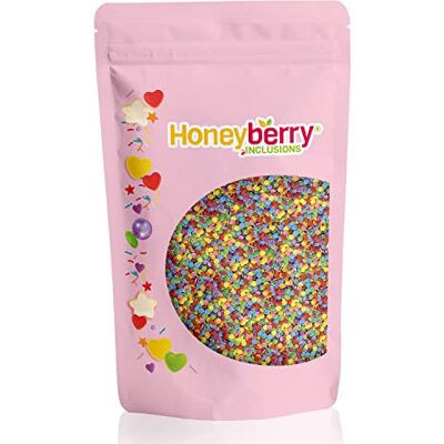 Honeyberry INCLUSIONS Rainbow Confetti Sprinkles 500g Premium Edible Multicoloured Circle Confetti Sprinkles for Decorating, Baking, Cupcake and Cake Decorations, Ice Cream, Dessert and Icing Topper Honeyberry INCLUSIONS Rainbow Confetti Sprinkles 500g Premium Edible Multicoloured Circle Confetti Sprinkles for Decorating, Baking, Cupcake and Cake Decorations, Ice Cream, Dessert and Icing Topper