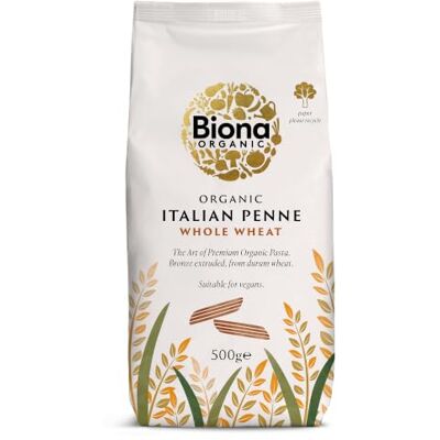 Biona Organic Wholegrain Italian Penne, 500g (Packaging may vary) Biona Organic Wholegrain Italian Penne, 500g (Packaging may vary)