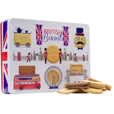 The Silver Crane co. British Biscuits Gift Set Novelty Large Treat Tin, Luxury Assorted Biscuit Selection Box, London Keepsake Souvenirs Tins Fathers Day Hamper Ideas, Birthday Present Ideas for Men and Women The Silver Crane co. British Biscuits Gift Set Novelty Large Treat Tin, Luxury Assorted Biscuit Selection Box, London Keepsake Souvenirs Tins Fathers Day Hamper Ideas, Birthday Present Ideas for Men and Women