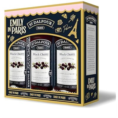 St. Dalfour St Dalfour Emily in Paris Black Cherry Jam, 284g, Pack of 3, No Added Sugar, 100% Fruit St. Dalfour St Dalfour Emily in Paris Black Cherry Jam, 284g, Pack of 3, No Added Sugar, 100% Fruit