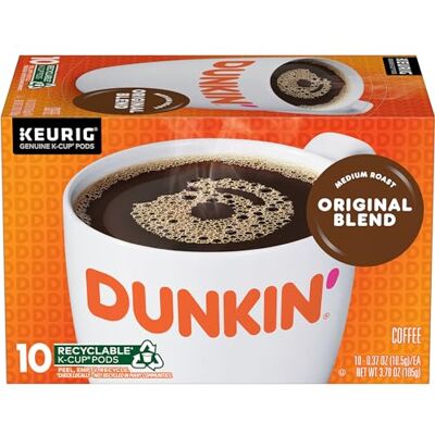 Dunkin' Donuts Medium Roast Original Blend Coffee (10 0.37 oz/10.5g K-Cup Pods) Dunkin' Donuts Medium Roast Original Blend Coffee (10 0.37 oz/10.5g K-Cup Pods)