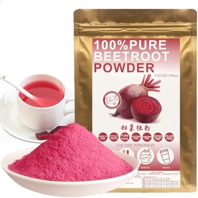 Plant Gift 100% Pure Beetroot Powder 甜菜根粉, For Smoothie 100g/3.25oz Non-GMO. No Fillers Or Additives. Fine Ground, Earthy Flavor. For Drinks , Yogurt & Baking.Natural Beetroot Flour. Plant Gift 100% Pure Beetroot Powder 甜菜根粉, For Smoothie 100g/3.25oz Non-GMO. No Fillers Or Additives. Fine Ground, Earthy Flavor. For Drinks , Yogurt & Baking.Natural Beetroot Flour.