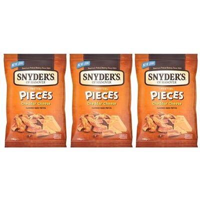 Snyder's of Hanover Snyder’s of Hanover Pretzel Pieces, Assorted Flavours Cheddar-Cheese 110g (Pack of 3) Snyder's of Hanover Snyder’s of Hanover Pretzel Pieces, Assorted Flavours Cheddar-Cheese 110g (Pack of 3)
