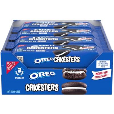 Oreo Cakesters Soft Snack Cakes 237-85g Snack Packs 3 snack cakes per pack, individually wrapped Oreo Cakesters Soft Snack Cakes 237-85g Snack Packs 3 snack cakes per pack, individually wrapped
