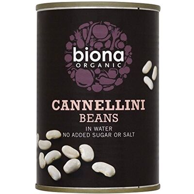 Biona Organic Cannellini Beans in Water (400g Pack of 6 Biona Organic Cannellini Beans in Water (400g Pack of 6